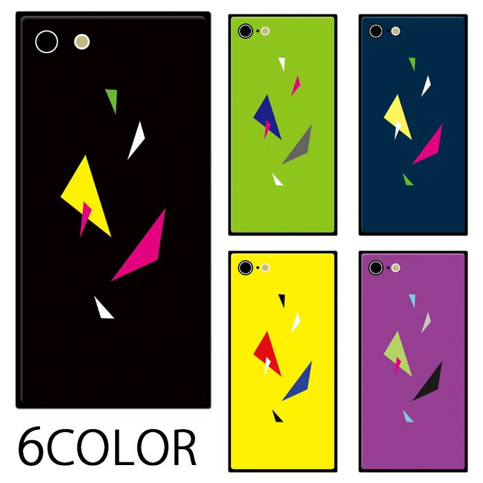 樂天商城 - スマホケース スクエア ガラス トライアングル iphone15 pro MAX iphone14 pro iphone13 iphone12 pro iPhoneケース 四角 プリント TPU ガラスケース シンプル おしゃれ かわいい 可愛い 三角 背面ガラス 強化ガラス TPU ハードケース