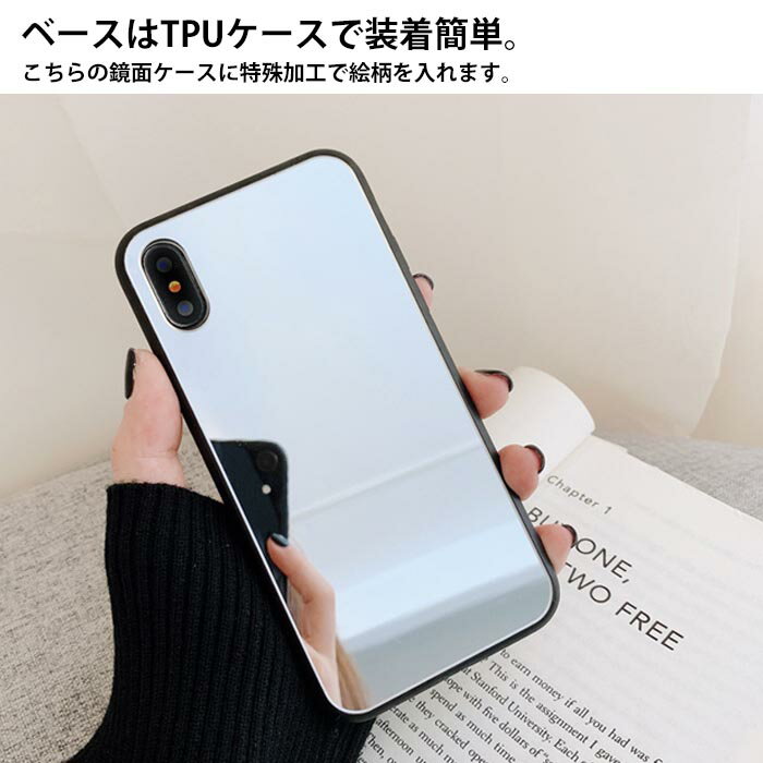 スマホケース ミラー 鏡面 ラウンド ガラス デニム スマイル iphone13 iphone12 pro iphone12mini iphone11 iphoneXR iphone8 iPhoneケース TPU ガラスケース 星 スター ハート おしゃれ デニム風 流行 背面ガラス 強化ガラス TPU ハードケース