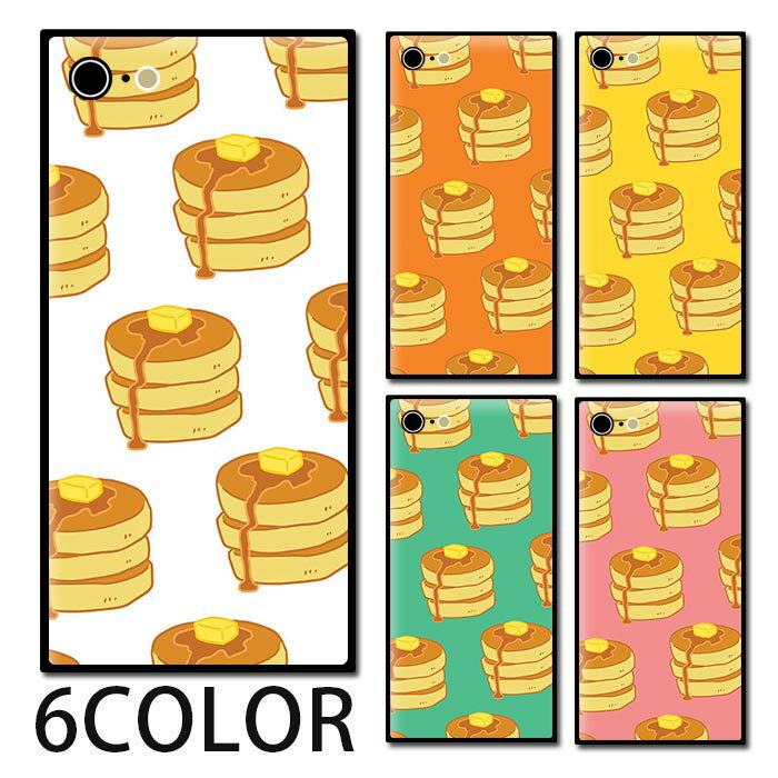 スマホケース スクエア ガラス パンケーキ ホットケーキ バター マーガリン デザート iphone13 pro MAX iphone12 pro iphone11 iphoneXR iphoneX iphone8 iPhoneケース 四角 TPU ガラスケース オシャレ かわいい 可愛い 背面ガラス 強化ガラス TPU ハードケース