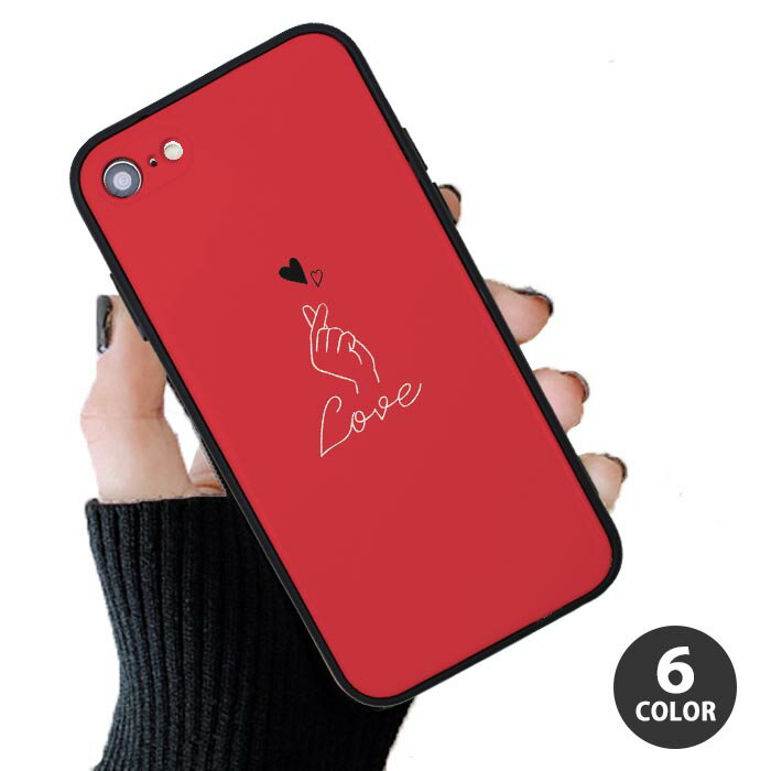 Rakuten - スマホケース プラスチック TPU 取り外し カード収納 指ハート サイン ハート ラブ iphone12 pro iphone11　iphoneXR iphoneXS iphone8 iPhoneケース TPU かわいい 可愛い 流行 頑丈 強化 割れにくい