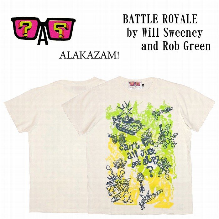 ALAKAZAM アラカザム Tシャツ 半袖 グラフィック BATTLE ROYALE by Will Sweeney and Rob Green/OFF WHITE