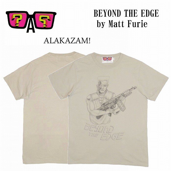 ALAKAZAM アラカザム Tシャツ 半袖 グラフィック BEYOND THE EDGE by Matt Furie/LT.GREY