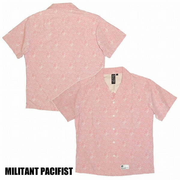 MILITANT PACIFIST ミリタントパシフィスト シャツ 半袖 ペイズリーDANGARY DC PRINT S/S SHIRT/PINK