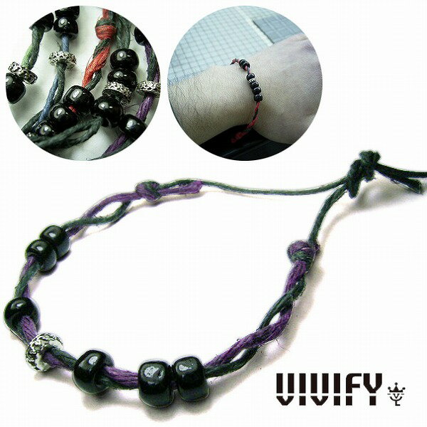 【VIVIFY 正規店】VIVIFY ビビファイ ミサンガ　ブレス　ビーズMisanga With Crown Bead 受注生産 1