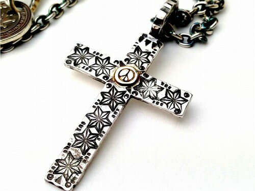 【VIVIFY 正規店】VIVIFY ビビファイ クロスネックレス　十字架　シルバーCross Necklace/麻の葉（魔除け）、Peacemark受注生産