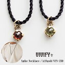 【VIVIFY 正規店】VIVIFY ビビファイ ネックレス ストーン シルク紐 Spike Necklace/k18gold 受注生産