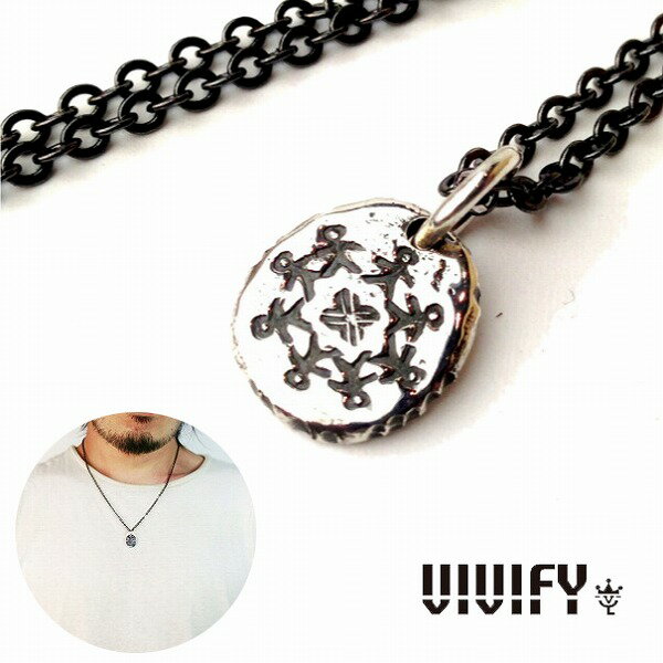 【送料無料】【VIVIFY 正規店】VIVIFY ビビファイ 人 ネックレス シルバー Small Plate Necklace/人、スクランブル交差点