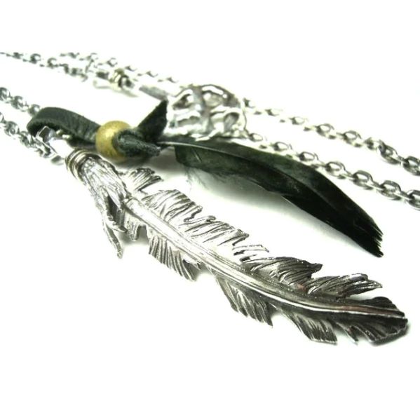 【VIVIFY 正規店】VIVIFY ビビファイ ネックレス シルバー CROW FEATHER PENDANT TOP