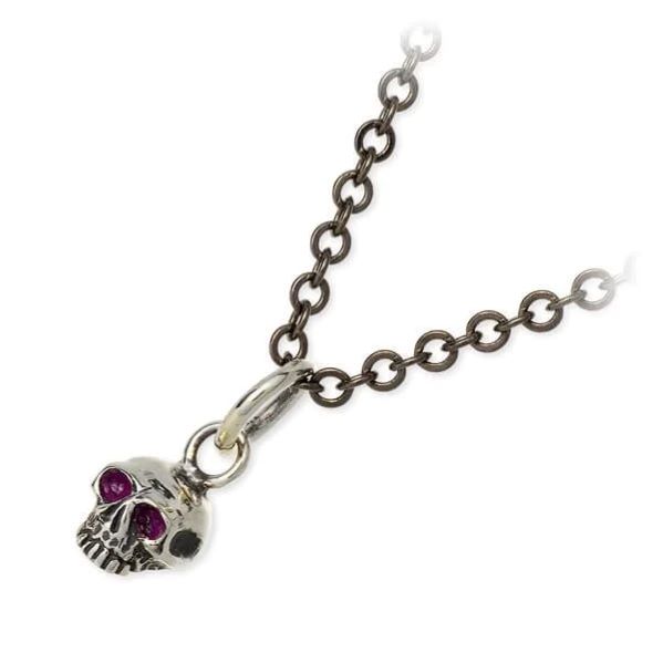 乐天商城 - 【VIVIFY 正規店】VIVIFY ビビファイ ネックレス シルバー Color Eye Bean Skull Necklace