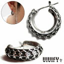 ビビファイ ピアス メンズ 【送料無料】【VIVIFY 正規店】VIVIFY ビビファイ ピアス フープ型 シルバーCrown Hoop Pierce 受注生産