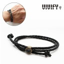 楽天BLESS（ブレス）【送料無料】【VIVIFY 正規店】VIVIFY ビビファイ ブレスレット レザー ストーンOld Native Style Stone Setting Round Braid Bracelet/オニキス 受注生産