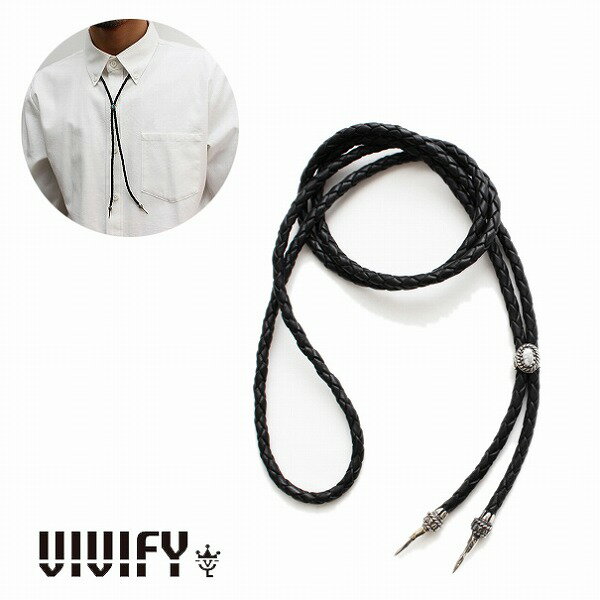 【VIVIFY 正規店】VIVIFY ビビファイ ネックレス レザー チョーカーOld Native Style Stone Setting Loop Tie/マグネサイト 受注生産