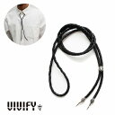【VIVIFY 正規店】VIVIFY ビビファイ ネックレス レザー チョーカーOld Native Style Stone Setting Loop Tie/...