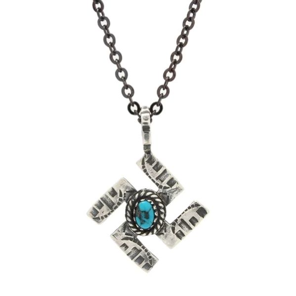 乐天商城 - 【VIVIFY 正規店】VIVIFY ビビファイ ネックレス シルバー Turquoise 卍 Necklace/ビル、雨（恵み）