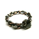 【VIVIFY 正規店】VIVIFY ビビファイ リング 指輪 シルバー Twist x Twist Stone Setting Ring(シルバーx銅)