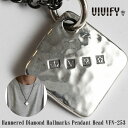【送料無料】【VIVIFY 正規店】VIVIFY ビビファイ ネックレス シルバー 四角型 Hammered Diamond Hallmarks Pendant Head 受注生産