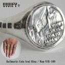 yVIVIFY KXzVIVIFY rrt@C O w JbWOHallmarks Coin Seal Ring /Map 󒍐Y