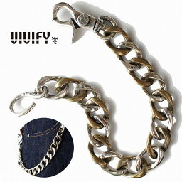 【VIVIFY 正規店】VIVIFY ビビファイ ウォレットチェーン シルバー ウォレットコードHallmarks SwivelHook BrassMix FlatLink WalletChain / SwivelHook＆Hook 受注生産