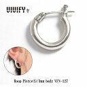 ビビファイ ピアス メンズ 【送料無料】【VIVIFY 正規店】VIVIFY ビビファイ ピアス フープピアス シルバーHoop Pierce(S)/3mm body 受注生産