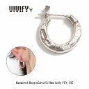 ビビファイ ピアス メンズ 【送料無料】【VIVIFY 正規店】VIVIFY ビビファイ ピアス フープピアス シルバーHammered Hoop Pierce(S)/3mmbody 受注生産