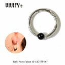【送料無料】【VIVIFY 正規店】VIVIFY ビビファイ ボディピアス オニキス シルバーBody Pierce/about13〜12G 受注生産