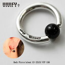 ビビファイ ピアス メンズ 【送料無料】【VIVIFY 正規店】VIVIFY ビビファイ ボディピアス オニキス シルバーBody Pierce/about13〜12G(S) 受注生産