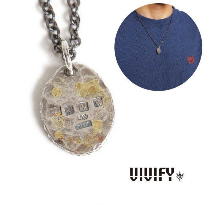 【VIVIFY 正規店】VIVIFY ビビファイ ネックレス シルバー Hallmarks Plate Necklace/Hammered finish ..