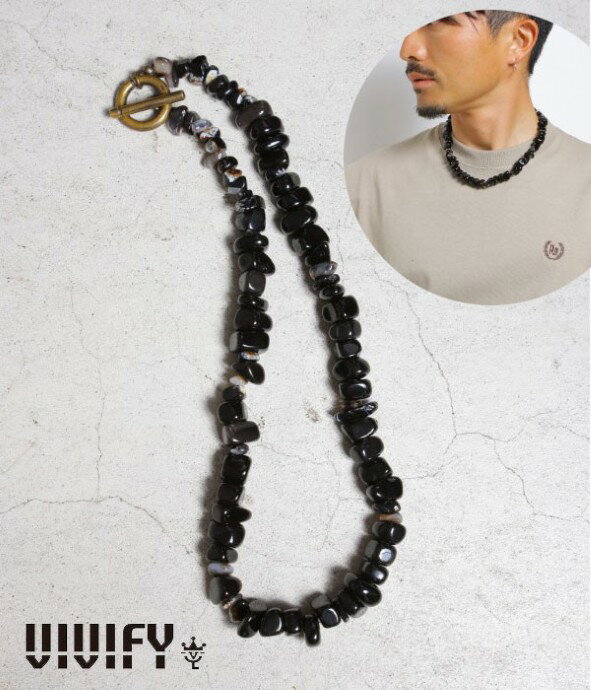【VIVIFY 正規店】VIVIFY ビビファイ ネックレス ストーン オニキス Onyx Stone Necklace