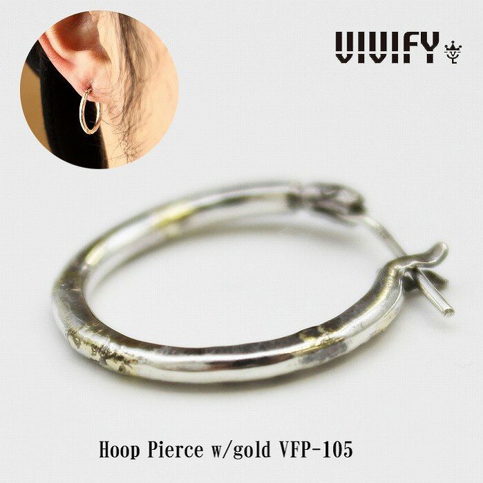 ＊こちらのアイテムは受注生産となります。 MATERIAL： ag925silver,金鑞 SIZE： 直径:約1.85cm ／ 幅/厚さ:約1.8mm COMMENT： ピアスの針の部分が可動する開閉式のピアスです。この開閉式により、ピア...