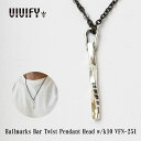 ビビファイ ネックレス メンズ 【VIVIFY 正規店】VIVIFY ビビファイ ネックレス シルバー 10ゴールド Hallmarks Bar Twist Pendant Head w/k10　受注生産