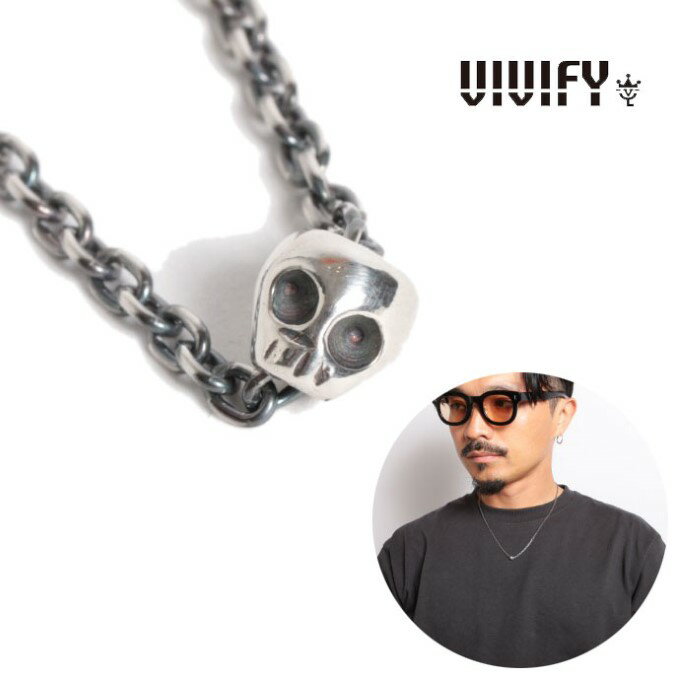 Rakuten - 【VIVIFY 正規店】VIVIFY ビビファイ シルバー ネックレス シルバー Archive Skull Bead Necklace
