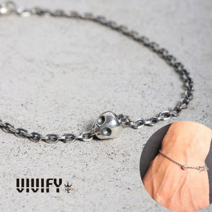 Rakuten - 【VIVIFY 正規店】VIVIFY ビビファイ シルバー ブレスレット シルバー Archive Skull Bead Bracelet