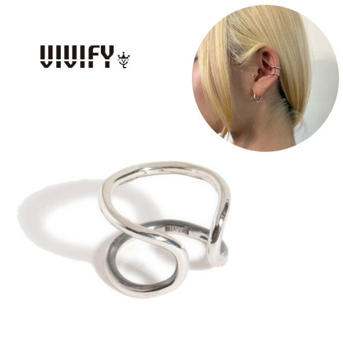 乐天商城 - 【VIVIFY 正規店】VIVIFY ビビファイ シルバー イヤーカフ ピアス Oval Ear Cuff