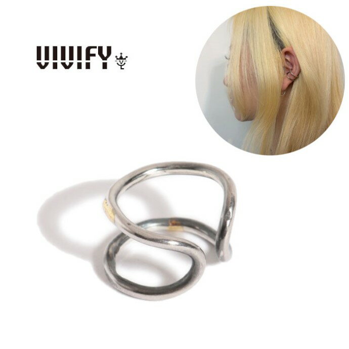 Rakuten - 【VIVIFY 正規店】VIVIFY ビビファイ シルバー ピアス イヤーカフ Oval Ear Cuff w/gold