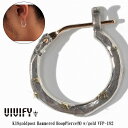 ビビファイ ピアス メンズ 【送料無料】【VIVIFY 正規店】VIVIFY ビビファイ フープ ピアス シルバーK18goldpost Hammered Hoop Pierce（M）w/gold