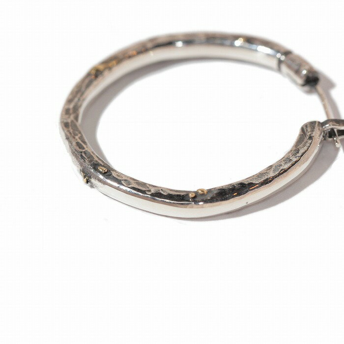 【送料無料】【VIVIFY 正規店】VIVIFY ビビファイ フープ ピアス シルバーHammered Hoop Pierce（XL） 3mm body w/gold