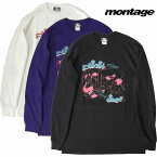 【半額セール/あす楽対応】【montage 正規店】montage モンタージュ 長袖Tシャツ ロンTEE プリントFUCK YOUR SHUNGA L/S TEE