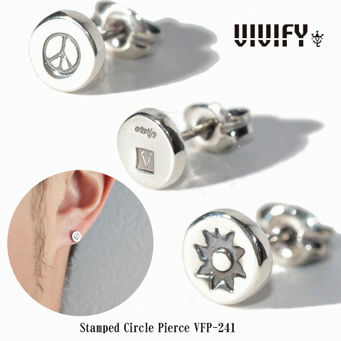 VIVIFY ビビファイ ピアス シルバー サークル Stamped Circle Pierce