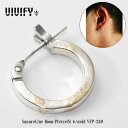 ビビファイ ピアス メンズ 【送料無料】【VIVIFY 正規店】VIVIFY ビビファイ ピアス シルバー SquareLine Hoop Pierce(S) w/gold