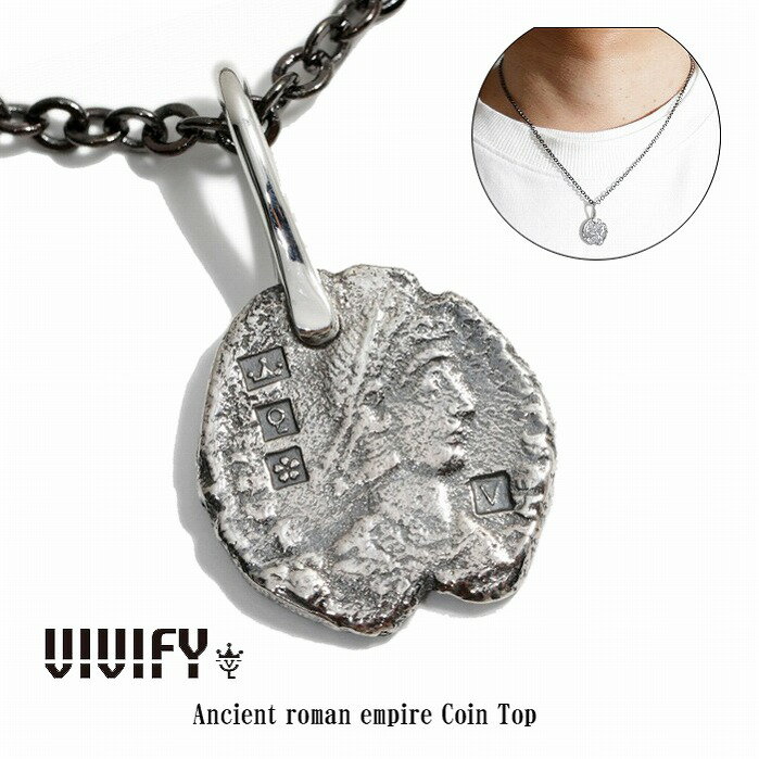乐天商城 - 【送料無料】【VIVIFY 正規店】VIVIFY ビビファイ ネックレス シルバー Ancient roman empire Coin Top