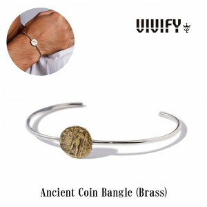 【送料無料】【VIVIFY 正規店】VIVIFY ビビファイ バングル ブレスレット シルバー Ancient Coin Blacelet(Brass)