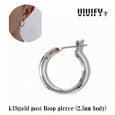 ビビファイ ピアス メンズ 【送料無料】【VIVIFY 正規店】VIVIFY ビビファイ ピアス シルバー フープピアス k18gold post Hoop pierce(2.5mm body) 某アーティストリクエストサイズ