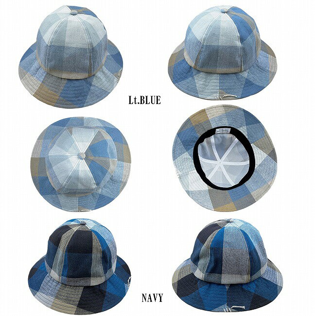 【期間限定30%OFF1月13日9:59終了】【送料無料/当日発送】【HUNTISM 正規店】HUNTISM ハンティズム メトロハット ブロックチェック 帽子 BC Washer Hat 2