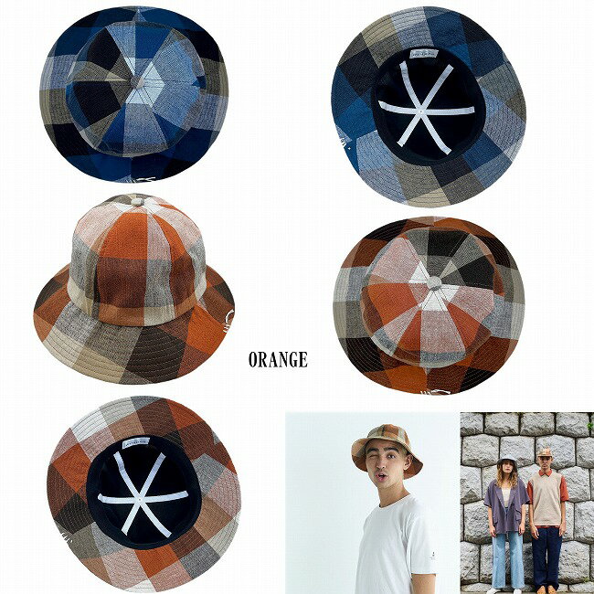 【期間限定30%OFF1月13日9:59終了】【送料無料/当日発送】【HUNTISM 正規店】HUNTISM ハンティズム メトロハット ブロックチェック 帽子 BC Washer Hat 3