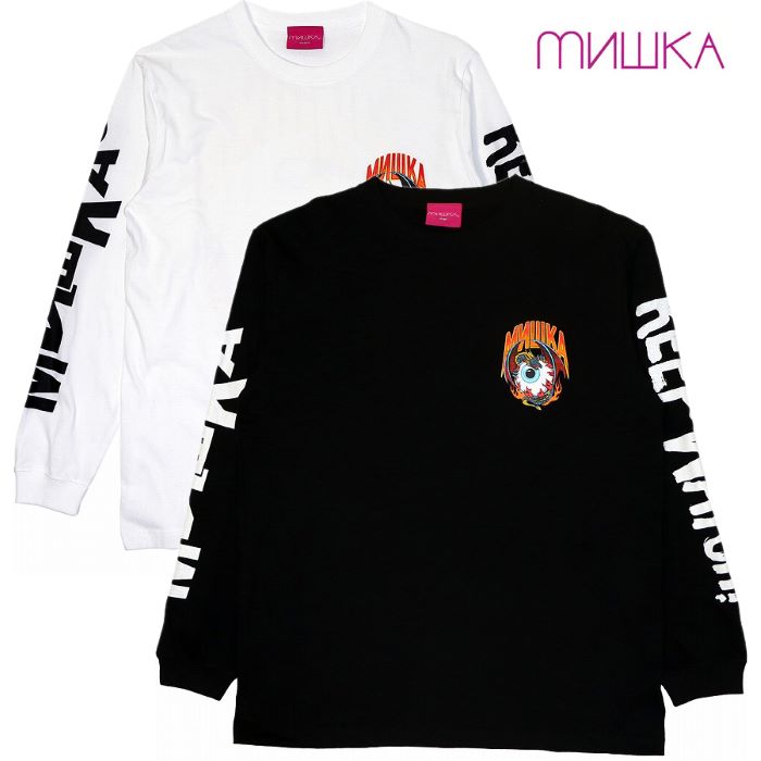 楽天BLESS（ブレス）【20％OFFセール】【当日発送】【MISHKA 正規店】MISHKA ミシカ カットソー ロンTEE 長袖Tシャツ HERE BE DRAGONS L/S TEE