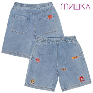 【20%OFFセール】【当日発送】【MISHKA 正規店】MISHKA ミシカ デニムショーツ 某ファストフードパロディ I'M LOVIN’ IT DENIM SHORTS