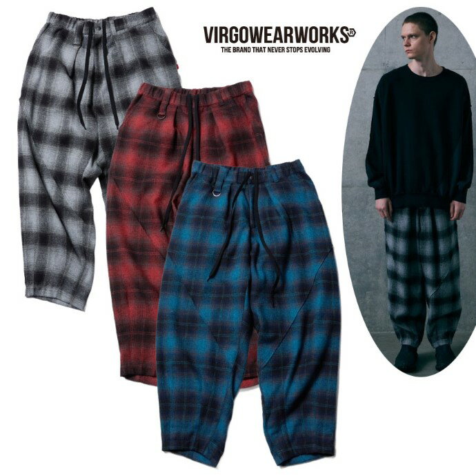 乐天商城 - 【ポイント10倍/先行予約7月6日(月)18:00まで】VIRGOwearworks ヴァルゴウェアワークス VIRGO ヴァルゴ 正規店 10月発売 DRIFT CHECK FAT PANTS