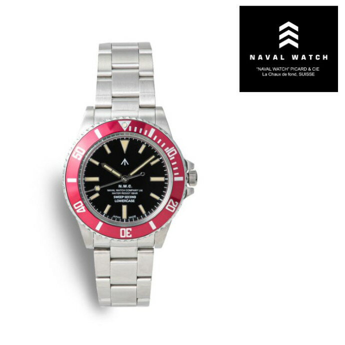 NAVAL WATCH ŹNAVAL WATCH Produced By LOWERCASE ʥХ륦å ӻ ߥ꥿꡼ FRXE008 Sweep Second Sec.hands Diver S/S 3 links Metal band