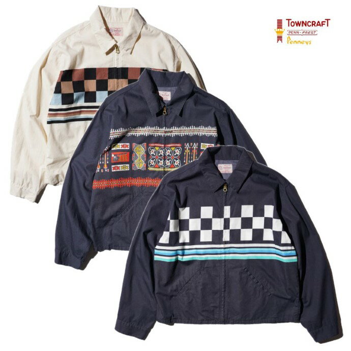 乐天商城 - 【TOWNCRAFT 正規店】TOWNCRAFT タウンクラフト ロカビリージャケット ワークブルゾン PRINTED ROCKABILLY BLOUSON