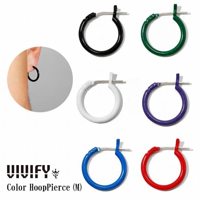 【送料無料】【VIVIFY 正規店】VIVIFY ビビファイ ピアス シルバー Color Hoop Pierce(M)